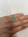 2.28 Carat 8.5x7 GLOWING Muzo Green Natural Loose Colombian Emerald-Emerald Cut
