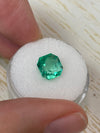 2.76 Carat Vivacious Natural Loose Colombian Emerald-Asscher Cut with Clipped Corners