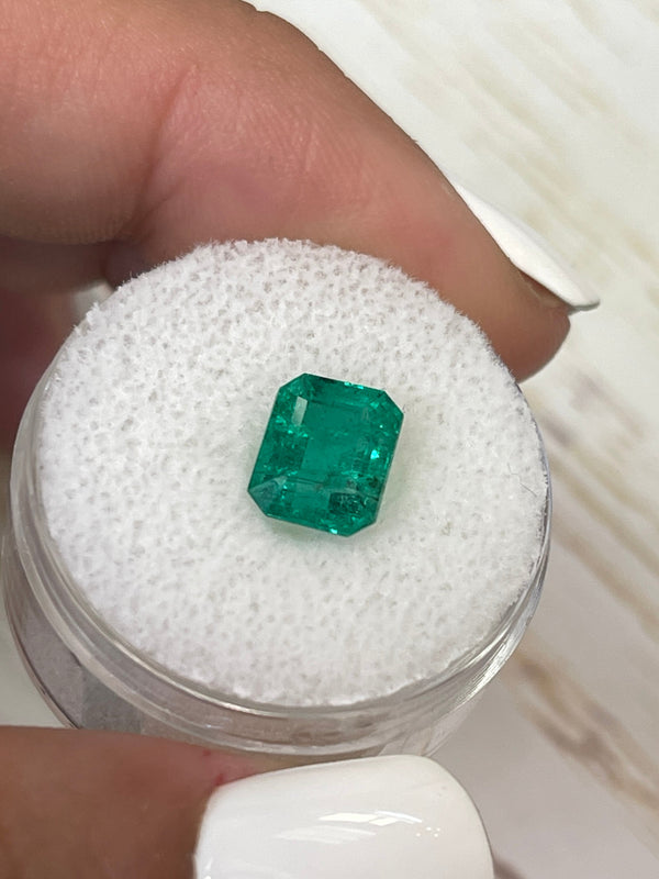 2.26 Carat 8.5x7 Medium Green Natural Loose Zambian Emerald- Emerald Cut
