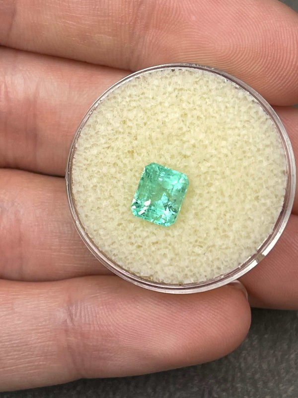 1.48 Carat Emerald Cut Natural Unset Colombian Emerald