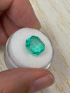6.63 Carat 11x10 Chunky Emerald Cut Natural Loose Colombian Emerald