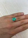 6.63 Carat 11x10 Chunky Emerald Cut Natural Loose Colombian Emerald