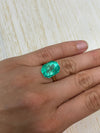 Large 11.90 Carat 15x12 Fine Natural Loose Colombian Emerald- Emerald Cut