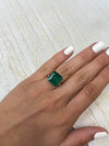 Large 10.02 Carat 13.5x13.5 Dark Green Natural Loose Zambian