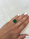 Large 10.02 Carat 13.5x13.5 Dark Green Natural Loose Zambian
