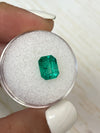 2.12 Carat 9x7 Freckled Bluish Green Natural Loose Colombian Emerald- Emerald Cut