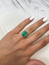 5.94 Carat 12.5x8.5 Bluish Green Natural Loose Colombian Emerald- Emerald Cut