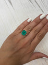 5.84 Carat GIA CERTIFIED Intense Bluish Green Natural Loose Colombian Emerald-Asscher Cut