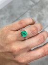 3.26 Carat Vivid Yellowish Green Colombian Emerald-Emerald Cut
