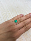 3.02 Carat Intense Green Natural Loose Colombian Emerald- Emerald Cut