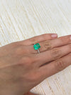 3.09 Carat 10x8 Electric Yellowish Classic Colombian Emerald-Emerald Cut