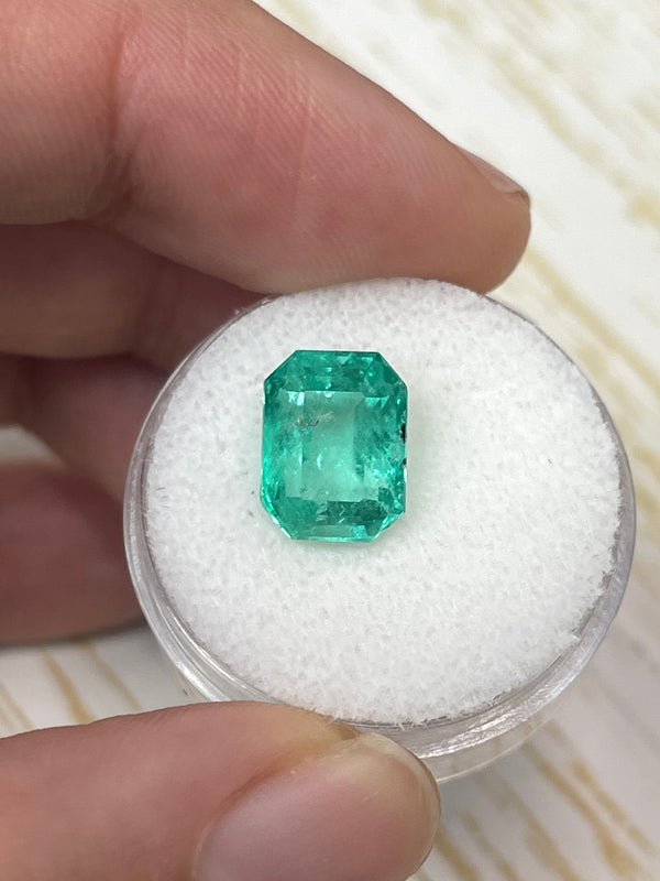 4.29 Carat 11x8 Medium Green Natural Loose Colombian Emerald-Emerald Cut