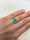 4.33 Carat 10x10 Vibrant Loose Colombian Emerald-Asscher Cut