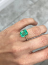 6.79 Carat 12x10 Luminous Natural Loose Colombian Emerald-Classic Emerald Cut- Ethically Mined Emerald