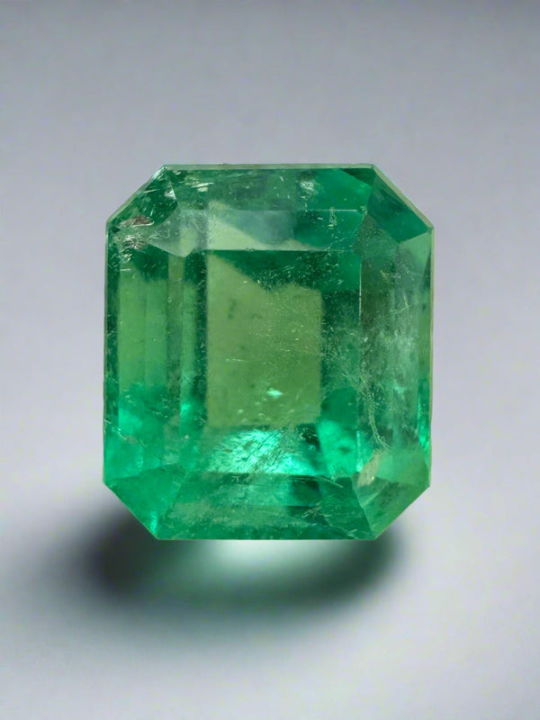 2.82 Carat Colombian Emerald Chunky Cut 8.5x7.4mm Crystal Clear Loose Natural Gemstone