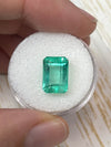 5.55 Carat 12x8 Pastel Green Natural Loose Colombian Emerald- Emerald Cut