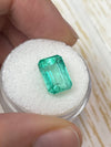 5.55 Carat 12x8 Pastel Green Natural Loose Colombian Emerald- Emerald Cut