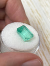 5.55 Carat 12x8 Pastel Green Natural Loose Colombian Emerald- Emerald Cut