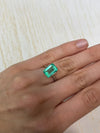 5.55 Carat 12x8 Pastel Green Natural Loose Colombian Emerald- Emerald Cut