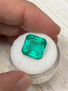 8.81 Carat 12.5x12.5 Glowing Green Natural Loose Colombian Emerald-Asscher Cut