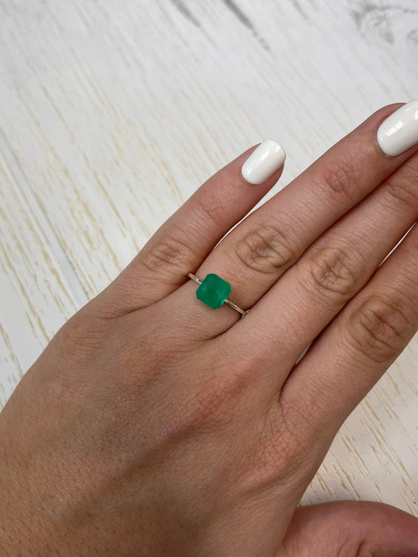 1.84 Carat 8x8 Natural Loose Colombian Emerald- Asscher Cut