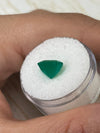 3.74 Carat 9.6x9.2 Forest Green Colombian Emerald-Asscher Cut with Clipped Corners