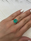 4.17 Carat 11x9 Bluish Green Natural Loose Colombian Emerald-Classic Emerald Cut