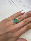 4.56 Carat 11x10 Spready Natural Loose Colombian Emerald-Emerald Cut