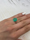 4.56 Carat 11x10 Spready Natural Loose Colombian Emerald-Emerald Cut