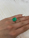 9.28 Carat 13x11 Yellowish Green Emerald Cut Loose Colombian Emerald-Emerald Cut