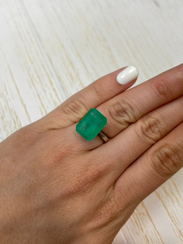 Large 10.03 Carat 15.5x12 Fine Natural Loose Colombian Emerald- Emerald Cut
