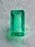4.26 Carat 13x7 Vivid Bluish Green Natural Loose Colombian Emerald-Elongated Emerald Cut