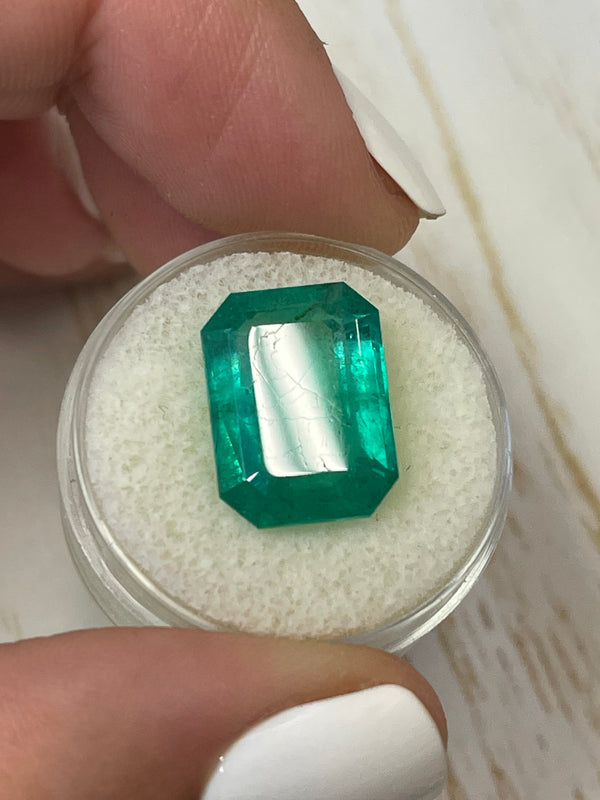 9.52 Carat HUGE 15.4x11.50 Natural Loose Colombian Emerald-Emerald Cut