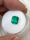 1.94 Carat 8.5x7 Freckled Green Natural Loose Colombian Emerald- Emerald Cut