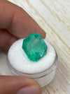 Large 13.46 Carat Minor Oil 14.5x14 Dark Green Natural Loose Colombian- Asscher Cut
