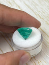 Large 13.46 Carat Minor Oil 14.5x14 Dark Green Natural Loose Colombian- Asscher Cut