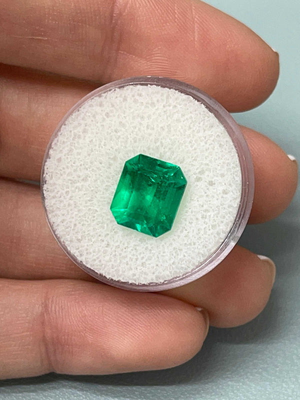 4.12 Carat AAA Vivid Muzo Natural Loose Colombian Emerald-Emerald Cut