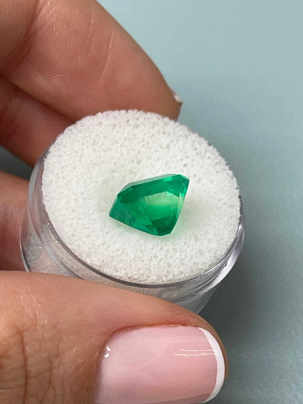 4.12 Carat AAA Vivid Muzo Natural Loose Colombian Emerald-Emerald Cut