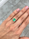 2.47 Carat 9x7 Yellowish Green Natural Loose Colombian Emerald- Emerald Cut