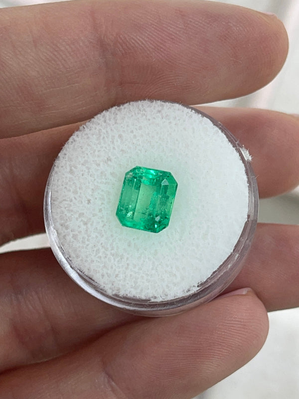 2.82 Carat Colombian Emerald Chunky Cut 8.5x7.4mm Crystal Clear Loose Natural Gemstone