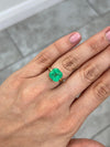 5.57 Carat 10x10 Medium Yellowish Loose Colombian Emerald-Asscher Cut
