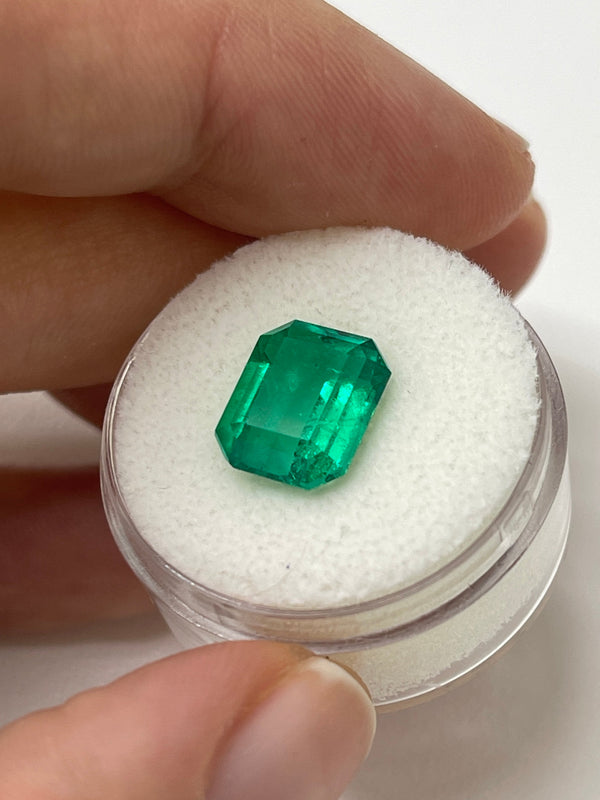 4.24 Carat 11x9 AAA+ Classic Green Natural Loose Colombian- Emerald Cut