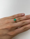 1.22 Carat 7x6 Bluish Green Natural Loose Colombian Emerald- Emerald Cut