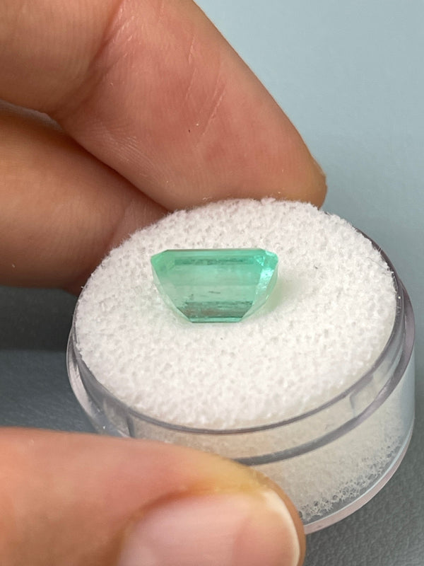 3.54 Carat 11x8 Seafoam Green Natural Loose Colombian Emerald-Emerald Cut