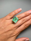 Large 17.64 Carat 17x14.5 Earthy Medium Loose Colombian Emerald- Emerald Cut